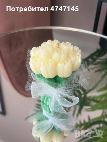 Ръчно изработени соеви свещи под форми на букети цветя и други по ваш избор и идея, снимка 10 - Декорация за дома - 53638656