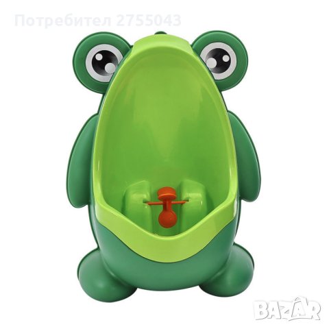 Писоар за деца под формата на жабка/ Цвят: Зелен, Червен, снимка 1