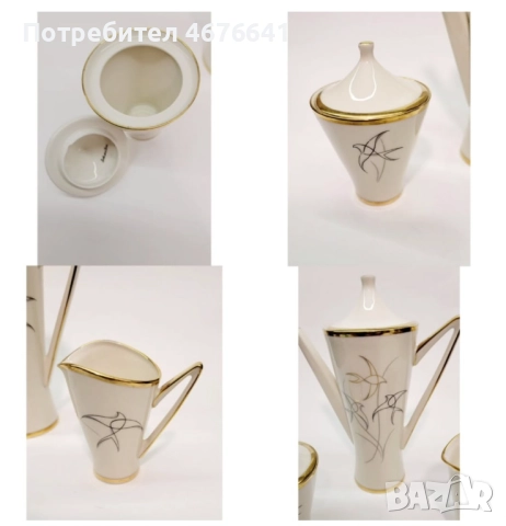 Чайник с каничка и захарница, снимка 2 - Сервизи - 52788426