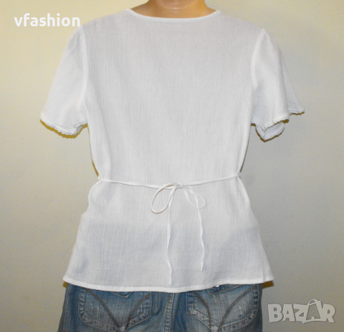 Бяла кенарена блуза, снимка 3 - Ризи - 36208218