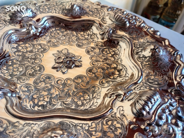 Прекрасна Италианска Посребрена Фруктиера, снимка 5 - Антикварни и старинни предмети - 52923756