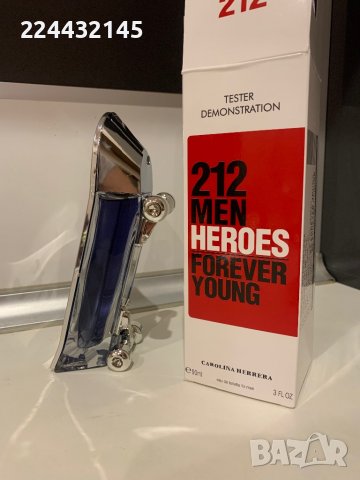 Carolina Herrera 212 Heroes 90ml  EDT Tester , снимка 3 - Мъжки парфюми - 39342908