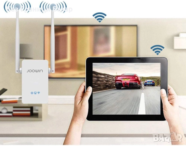 Нов разширител WiFi Extender 300Mbps с 5dBi антени и Ethernet порт за смарт дом интернет обхват, снимка 4 - Друга електроника - 52379968