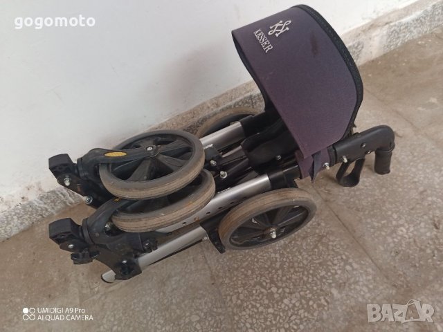 3 кратно сгъваем АЛУМИНИЕВ Ролатор KESSER,BIG BOY инвалидна проходилка ,количка,made in NORWAY, снимка 4 - Ролатори - 29360578