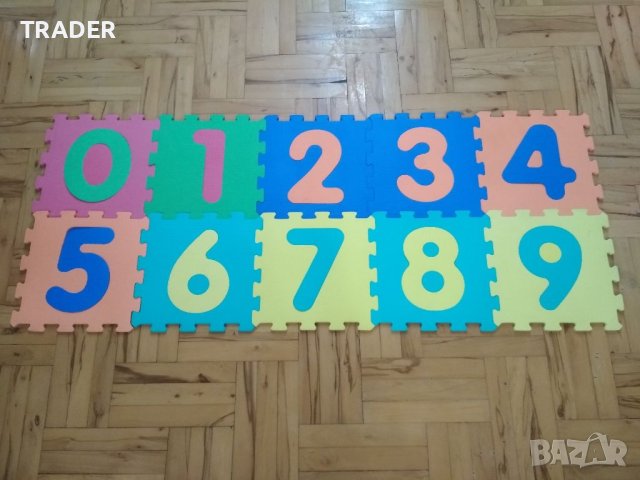 Пъзел ребус мек килим изолация подложка мека постелка за деца дете  с цифри за земя под, снимка 2 - Други - 40177810