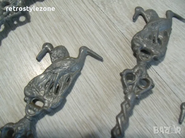 № 7710 стари метални / калаени лъжици  - комплект от 6 броя, снимка 3 - Други ценни предмети - 47427685