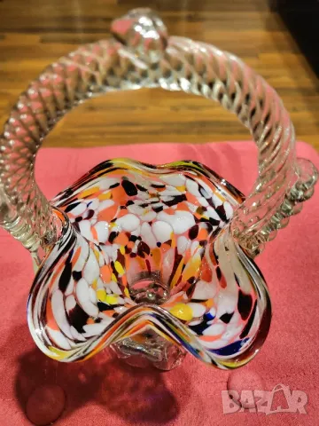 Кошнички от цветно стъкло , снимка 3 - Антикварни и старинни предмети - 48298782