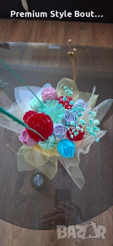 ръчно изработени букети , снимка 9 - Изкуствени цветя - 53752942