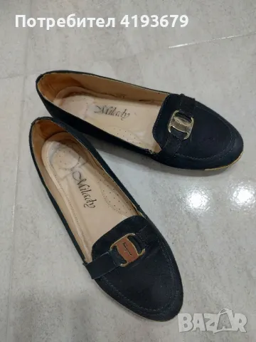 Пролетни обувки естествен велур 39 номер , снимка 3 - Дамски ежедневни обувки - 49584918