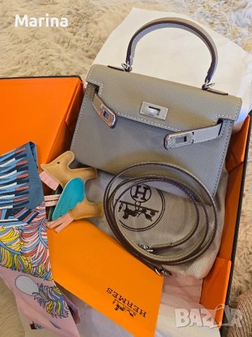 Налична чанта Hermes Mini Kelly, снимка 3 - Чанти - 53322393