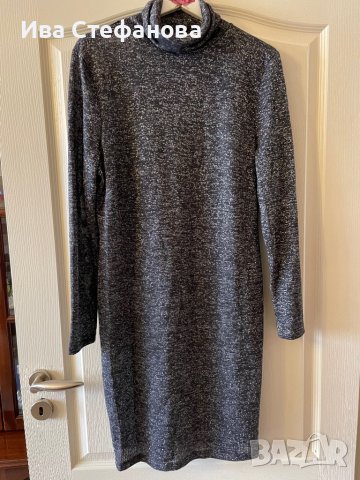 H&M hm  парти коктейлна официална рокля поло яка с блясък glitter , снимка 15 - Рокли - 39488979