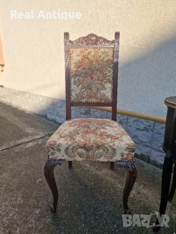 Чифт страхотни антикварни френски барокови столове , снимка 5 - Антикварни и старинни предмети - 48705586