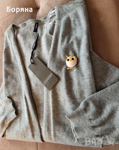 Zavanna нова с етикет дълга жилетка с брошка, снимка 2 - Жилетки - 53724927