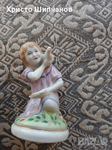 Стари керамични статуетки и керамичен чайник., снимка 2 - Антикварни и старинни предмети - 52943871