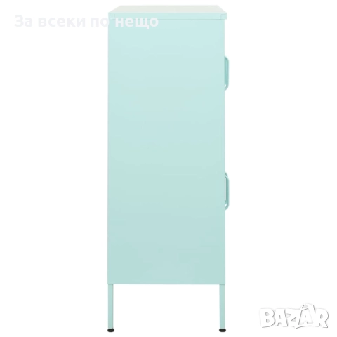 Шкаф за съхранение, мента, 80х35х101,5 см, стомана Код P1137, снимка 4 - Шкафове - 51697625