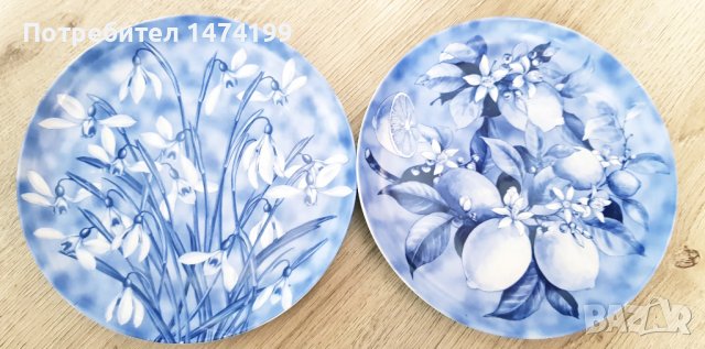 Декоративни чинии 2 бр.-кокичета и лимони, снимка 9 - Други - 39350869