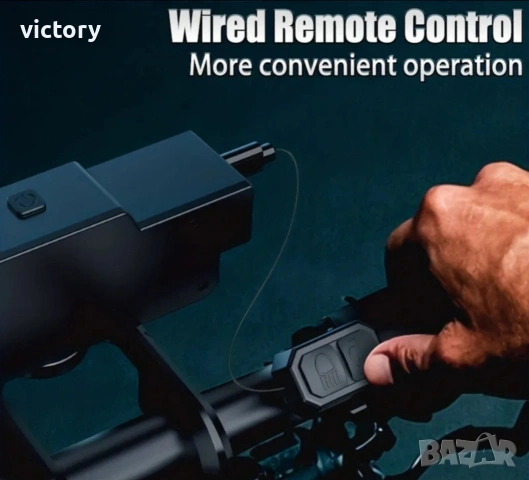 Ултра ярък преден фар за велосипед с 9 LED диода, 2000 lm мощност, клаксон 120 dB и батерия 4000 mAh, снимка 8 - Части за велосипеди - 53062468