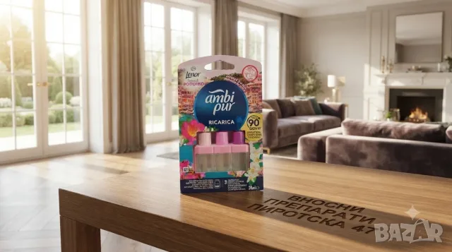Пълнител за електрически ароматизатор Ambi Pur 3Volution Lenor Fioritura di Portofino 