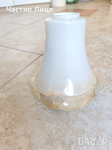 Две Старинни Стъкла Стъклени Тела за Лампи и Полилеи, снимка 4 - Антикварни и старинни предмети - 51614751