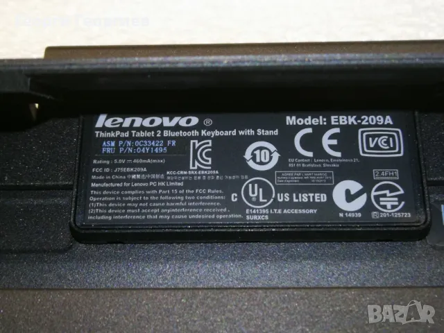 Клавиатура Lenovo ThinkPad Tablet 2 Bluetooth Keyboard EBK-209A FRU : 04Y1495, снимка 2 - Клавиатури и мишки - 49744264