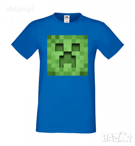 Мъжка тениска Creeper Face 3,майнкрафт,Minecraft,Игра,Забавление,подарък,Изненада,Рожден Ден., снимка 4 - Тениски - 36492795