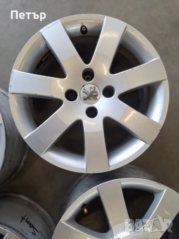 ОРИГИНАЛНИ АЛУМИНИЕВИ ДЖАНТИ ЗА ПЕЖО-4Х108Х65.1-16 цола, снимка 5 - Гуми и джанти - 51940304