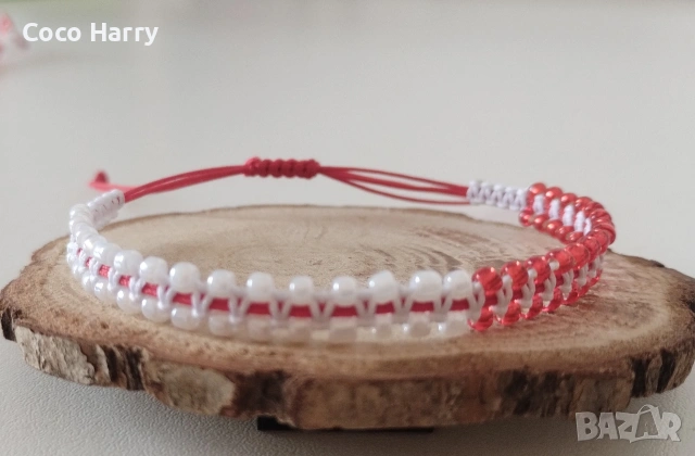 Комплект 5гривни мартенички,ръчно изработени, снимка 8 - Шноли, диадеми, ленти - 53074605