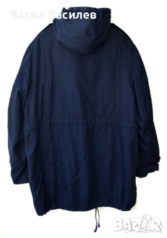 KLU Seyntex мъжко ватирано яке палто с подвижна подплата и качулка тъмно синьо, снимка 3 - Якета - 51934162