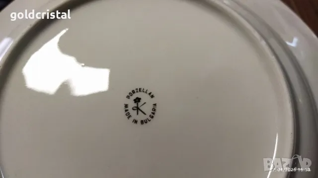 Стар български порцелан чинии дълбоки , снимка 5 - Антикварни и старинни предмети - 50096031