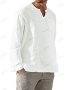 Мъжка ежедневна риза с V-образно деколте и дълъг ръкав, 7цвята - 023, снимка 5