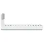 vidaXL Рамка за легло с табла и LED осветление, бяла, 90x200 см, снимка 7