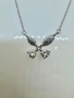 Сребърно колие с мойсанит (Диамант) 1 карат, снимка 2