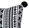 Декоративна възглавница, White Black Aztec Pom Pom, 50x30cm, снимка 2