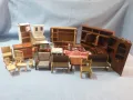 Колекционерски дървени ръчноизработени мебели за кукли - 25 броя, снимка 9