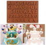 азбука латиница латински букви числа цифри силиконов молд форма надпис декорация торта гипс украса, снимка 1