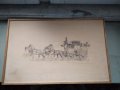 Картина с каляска и коне, снимка 3