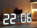Настолен 3D LED Часовник – час, дата, температура - USB, светещ