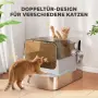 PawHut XXL кутия за котешка тоалетна от неръждаема стомана, снимка 10
