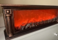 Декоративна камина с LED осветление, истински пламък, 63x22x12 см, снимка 5