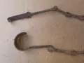 Стара верига за огнище от ковано желязо , здрава, снимка 4