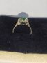 Сребърен пръстен с зелен камък, снимка 4