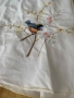 Бяла покривка за кръгла маса* С бродерия* 100 % памук, снимка 6