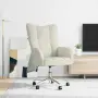 vidaXL Релакс стол, кремаво-бял, кадифе, снимка 2