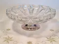 кристална фруктиера с посребрен пиедестал 7/3, снимка 1