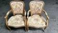 Винтидж френски кресла с гоблен комплект, снимка 2