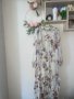 Уникална разкошна  нова дълга елегантна  рокля волани къдри Reaerved флорален нежен принт цветя, снимка 9