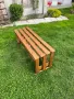 Градинска пейка изцяло от дърво, снимка 7