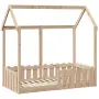 vidaXL Рамка за детско легло къща, 70x140 см, масивна борова дървесина, снимка 3