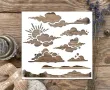 Небе облак облаци слънце пейзаж стенсил шаблон за спрей за торта украса Scrapbooking, снимка 1
