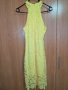 Жълта рокля с дантела, официална рокля, снимка 2